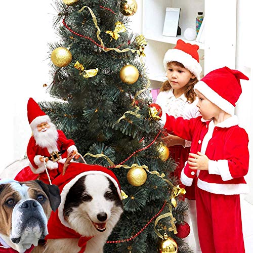 handfly Trajes de Papai Noel para Cães Traje de Papai Noel para Cachorro Traje de Cachorro Quente Su