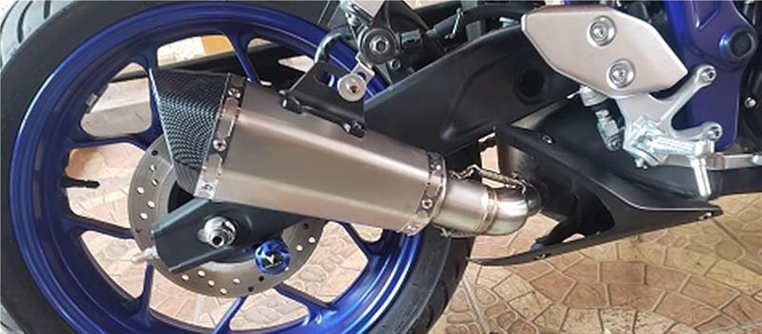 オートバイ サイレンサー 排気パイプ YZF R25 ため MT03 R3 ため MT-03 2014-2023 オートバイミドル排