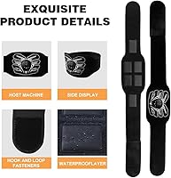 Vista 4 de Abs Stimulator, Portable EMS Abdominal Muscle Toner for Home and Office Fitness, Strength Training - Black