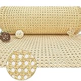 14' Widthx6.58Feet Roll of Caning Material 18 inches for Chairs Kit,Furniture Caning Material By the Roll,Chair Caning Material Sheet Roll Supplies,Natural Rattan Webbing for Furniture Caning Projects