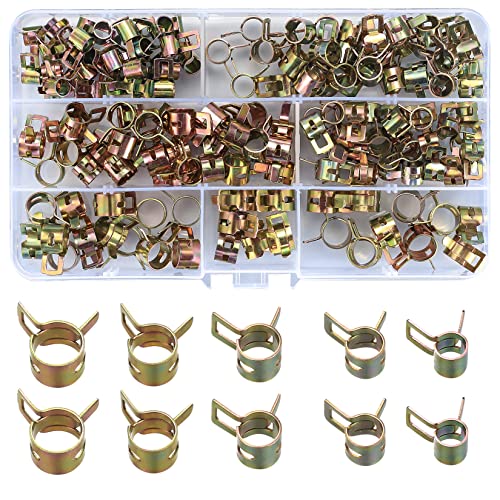 150 Pièces Colliers de Serrage à Ressort, Clips à Ressort Tuyau Serre-Joints à Tuyaux Colliers de Clip à Ressort Ajustable pour Tuyau Durites - 6mm/7mm/8mm/9mm/10mm