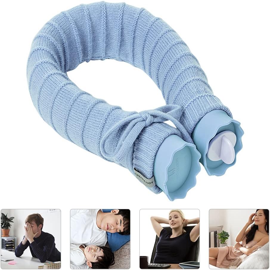 U Shaped Neck Hot Water Bag with Knitted Cover Shoulder Warmer for (Random Color)