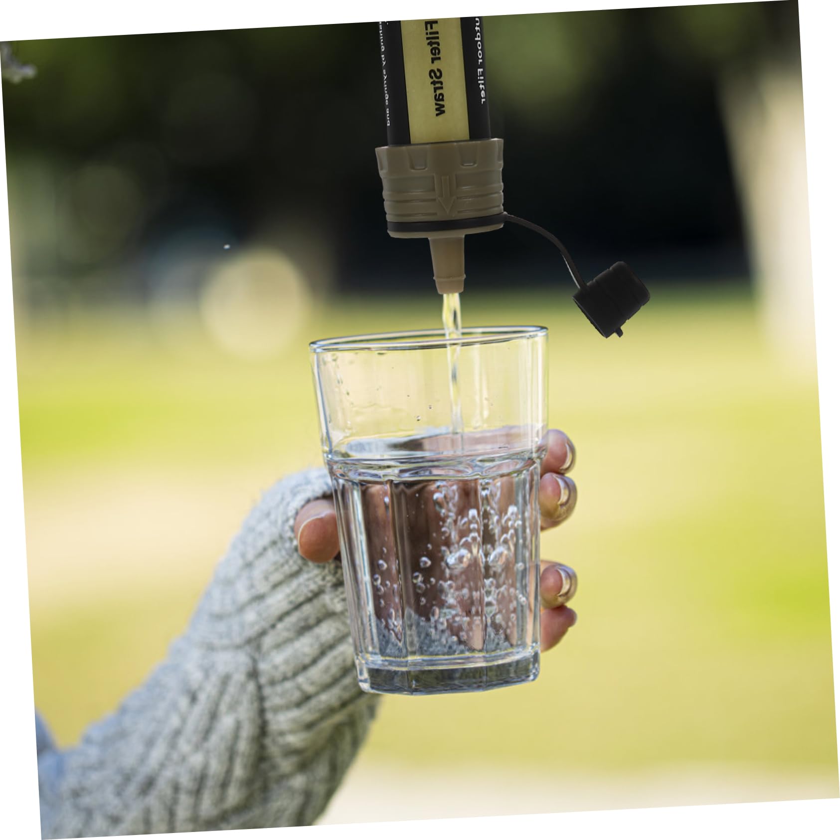 KOMBIUDA Tragbarer Kleiner Wasserfilter aus Abs Leicht und Zuverlässig für Camping Wandern und Notfälle zur Sicheren Trinkwasseraufbereitung im Freien