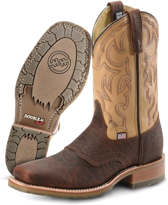DOUBLE-H DH4305 10 Inch Wide Square Toe ICE Western Roper