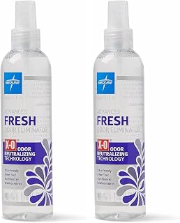 Medline Advanced Fresh Odor Eliminator Spray, Natural Essential Oil-Based Air Freshener, No Harsh Chemicals, Neutralizes Odor Molecules in Air or on Surfaces, Non-Toxic, pH Balanced, Fresh Scent, 8 Oz