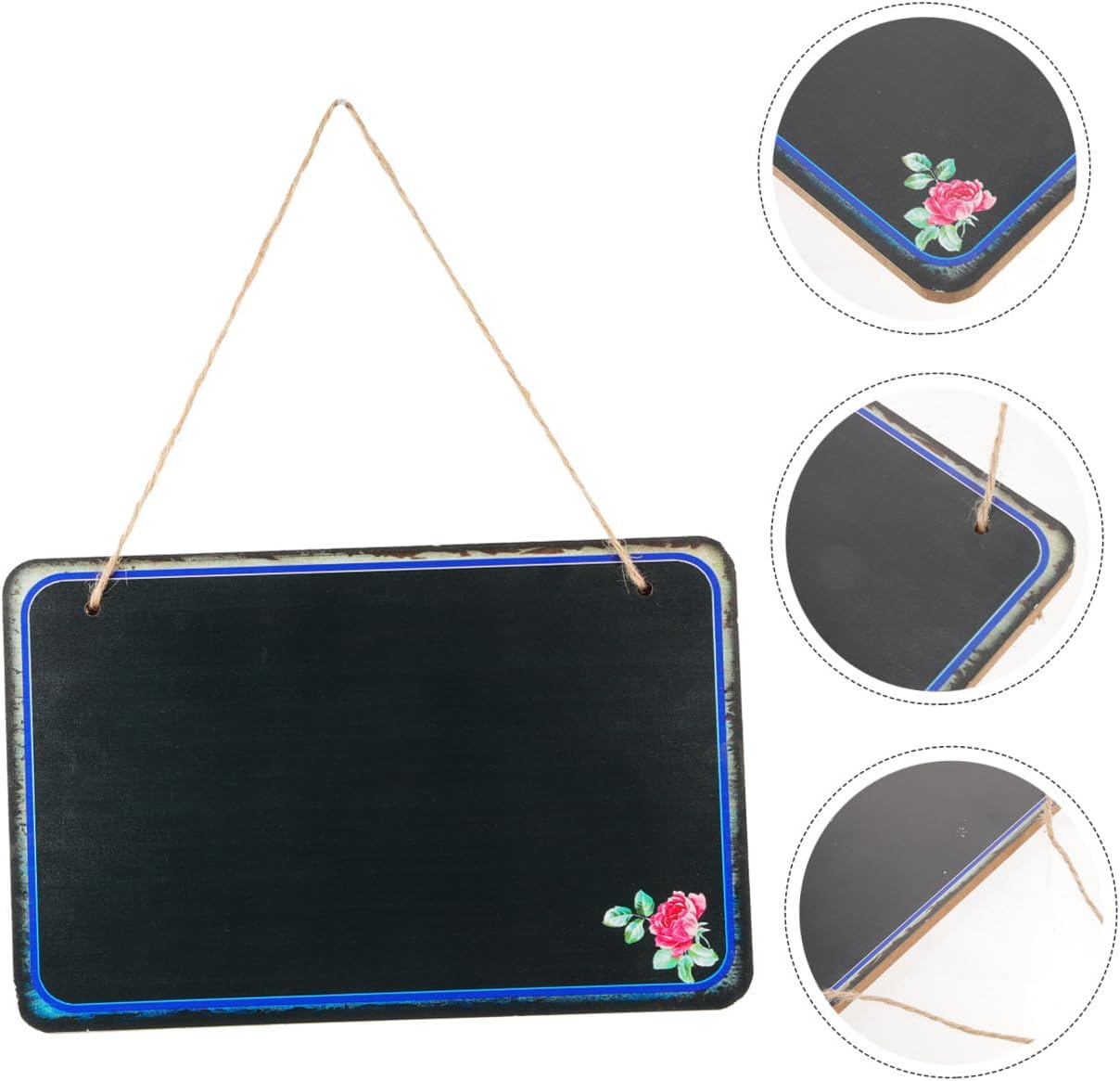 Decorative Hanging Chalkboard Memo Bulletin Board Single-Sided Wall Message Board for Restaurant Cafe DIY Writing Sign Style