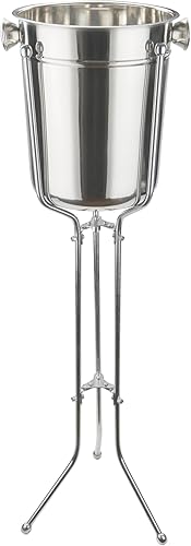 Miniatura 3 de Winco Soporte plegable para cubo de vino, mediano, cromado, 8 cuartos de galón