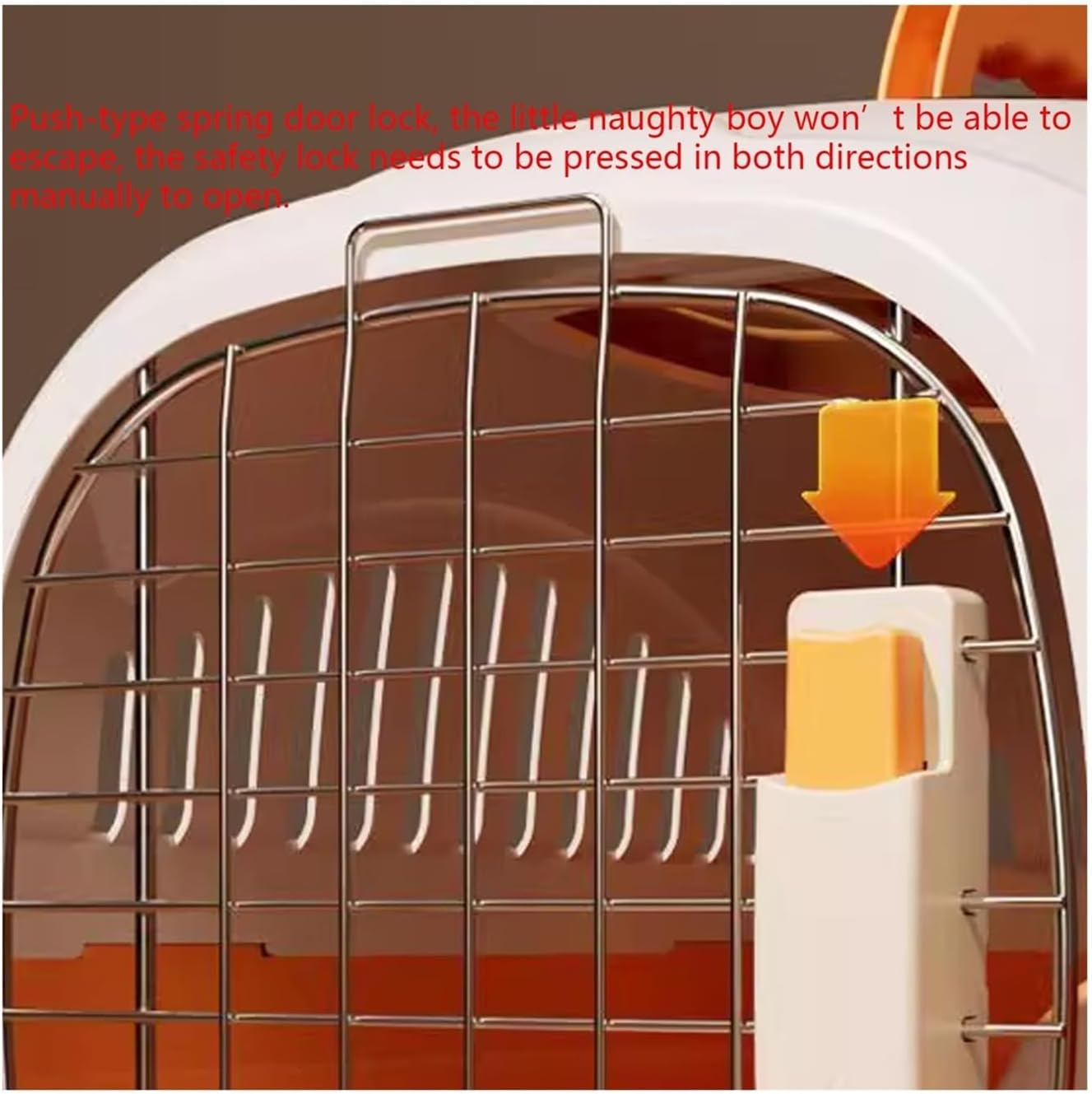 Dog Crate Cat Air Box Bag Portable Cage Dog Shipping Car(Gris)