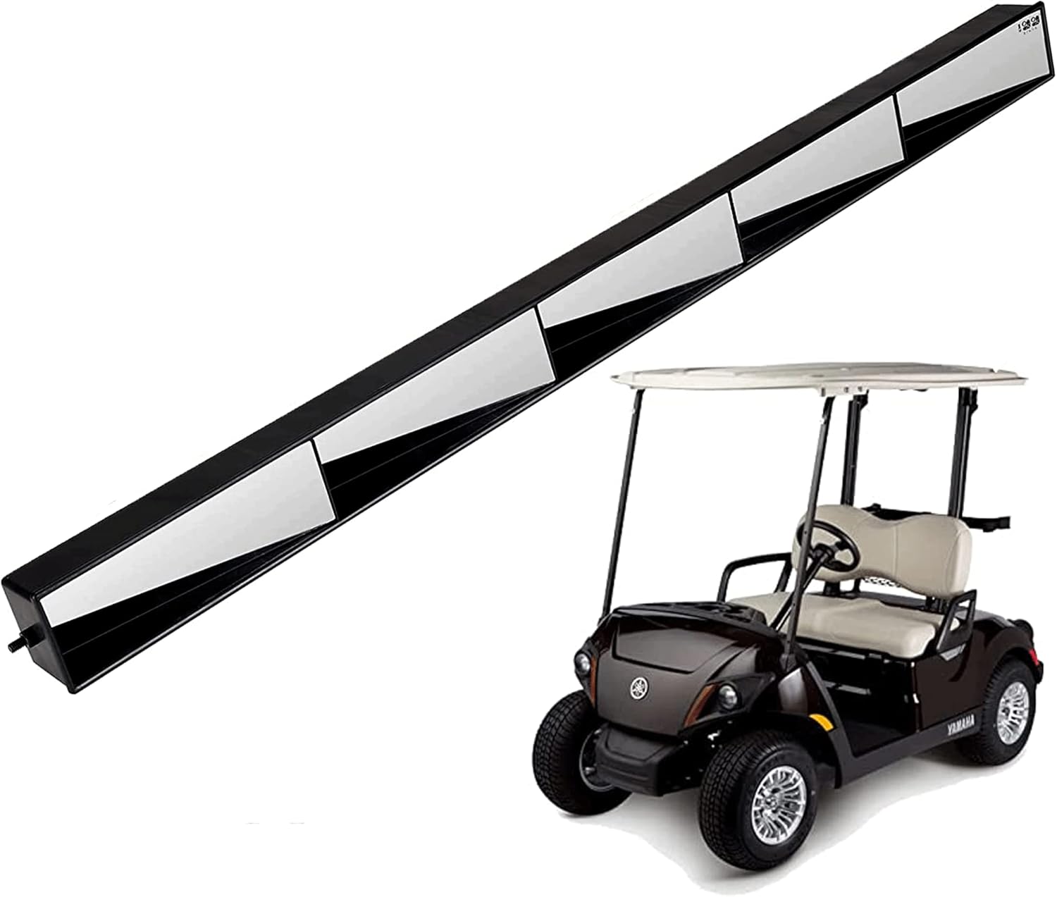 10L0L Golf Cart 5 Panel Mirror 35.8" HD Shatterproof Glass