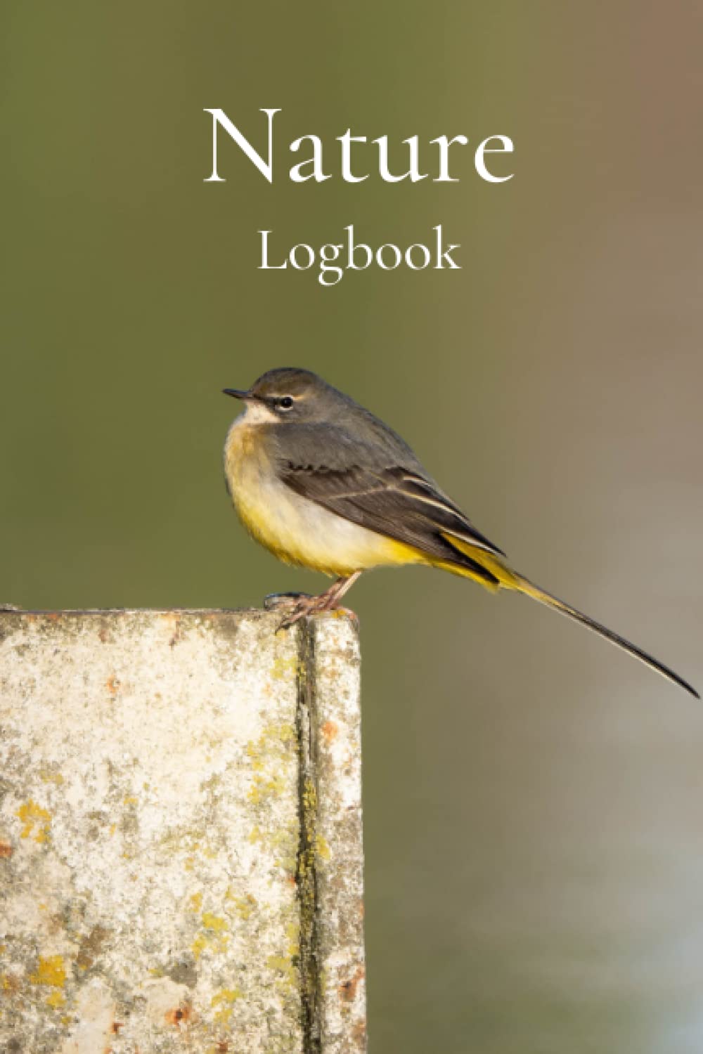 Nature Logbook: 6x9 notebook | 120 Pages | Birdwatchers Field Notes | Wildlife Notebook | Grey Wagtail cover |