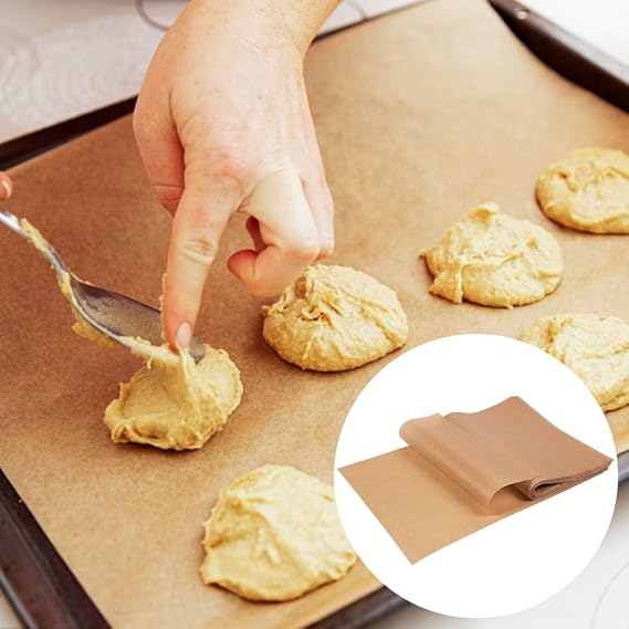 100Pcs Parchment Paper,Non Stick Baking Paper Sheets 8x12inch(20x30cm),Precut Greaseproof Paper,Greaseproof Paper Sheets,for Baking,Cooking,Grilling,Air Fryer and Steaming,Cookie Pans,Oven