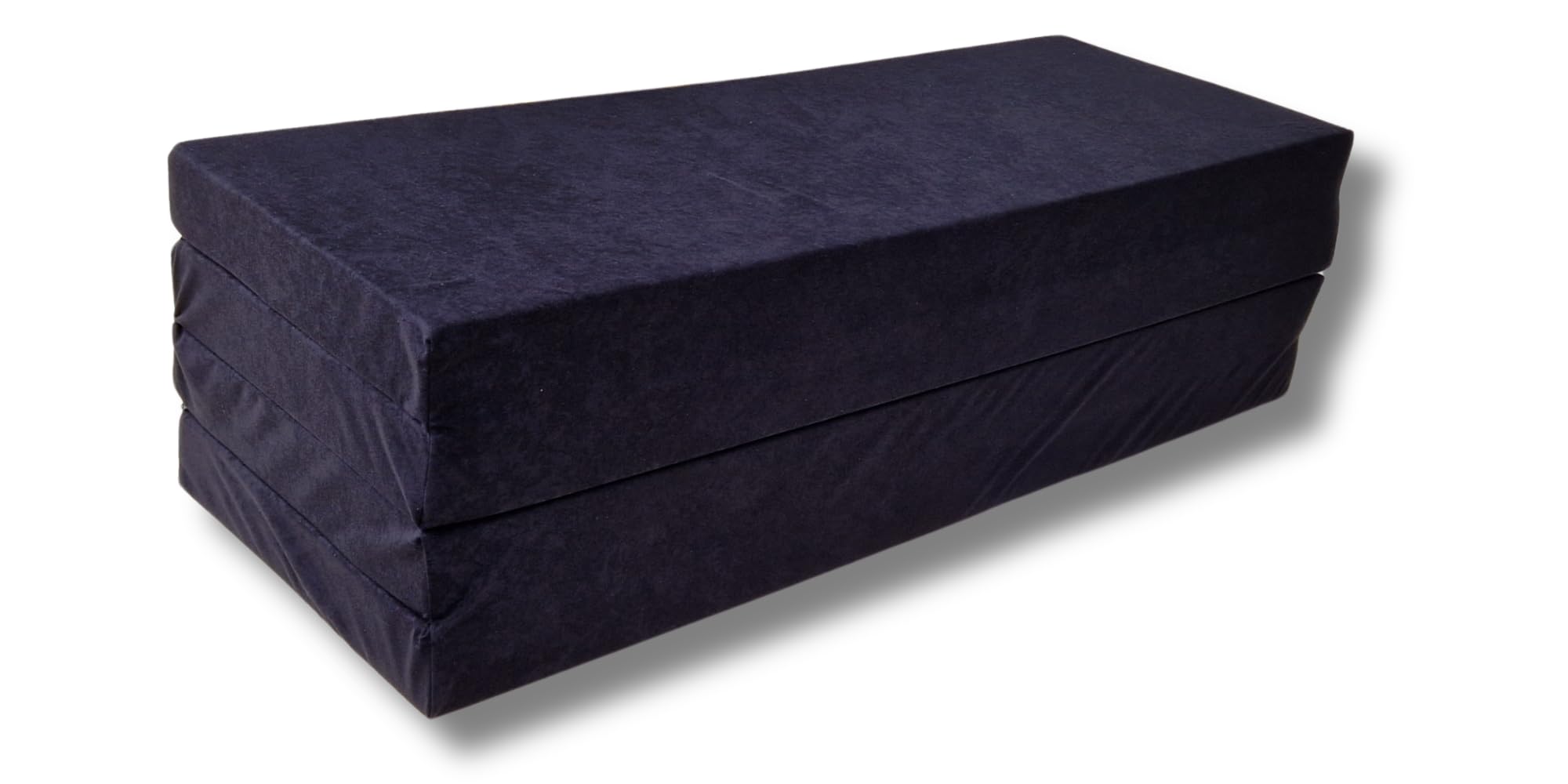 Natalia Spzoo breite Faltmatratze 180 x 120 x 8 cm Klappmatratze mit Schaumstoffkern & abnehmbarem Bezug klappbare Schlafmatte (0001 Schwarz)