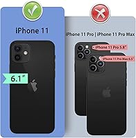 Vista 3 de DuckSky Funda tipo cartera de piel auténtica para iPhone 11 con bloqueo RFID, 4 tarjeteros de crédito. Cuero auténtico. Funda protectora para iPhone