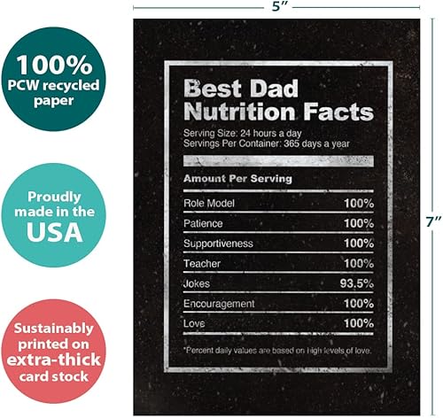 Miniatura 4 de Tree-Free Greetings - Tarjetas de cumpleaños humorísticas para papá - Diseños artísticos - 1 tarjeta + sobres a juego - Hecho en Estados Unidos -