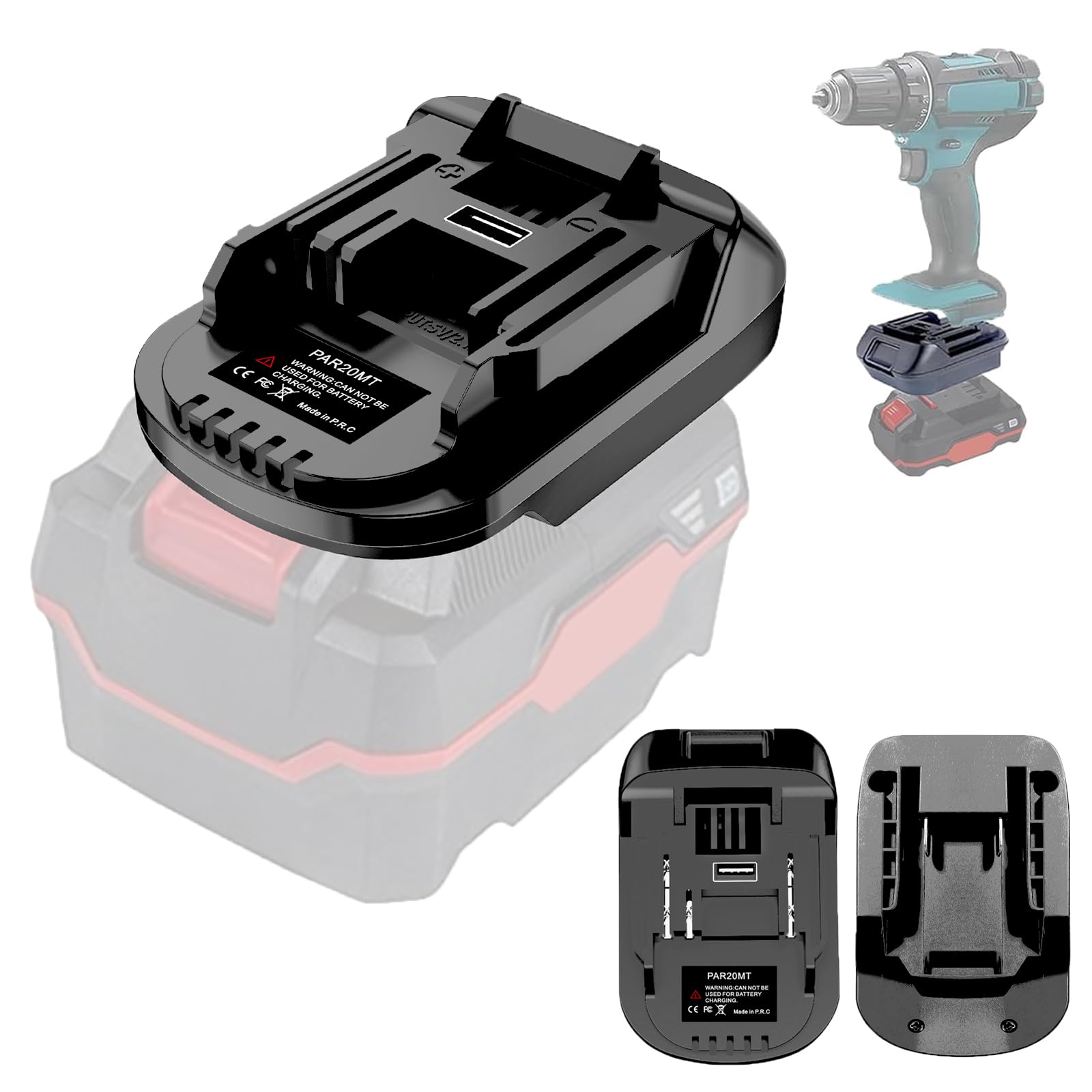 BAT20TL Adapter for Parkside to for Makita Power Tool, Converter for Parkside XTEAM Series 20V Battery, Use for Makita BL 18V Cordless Power Tool