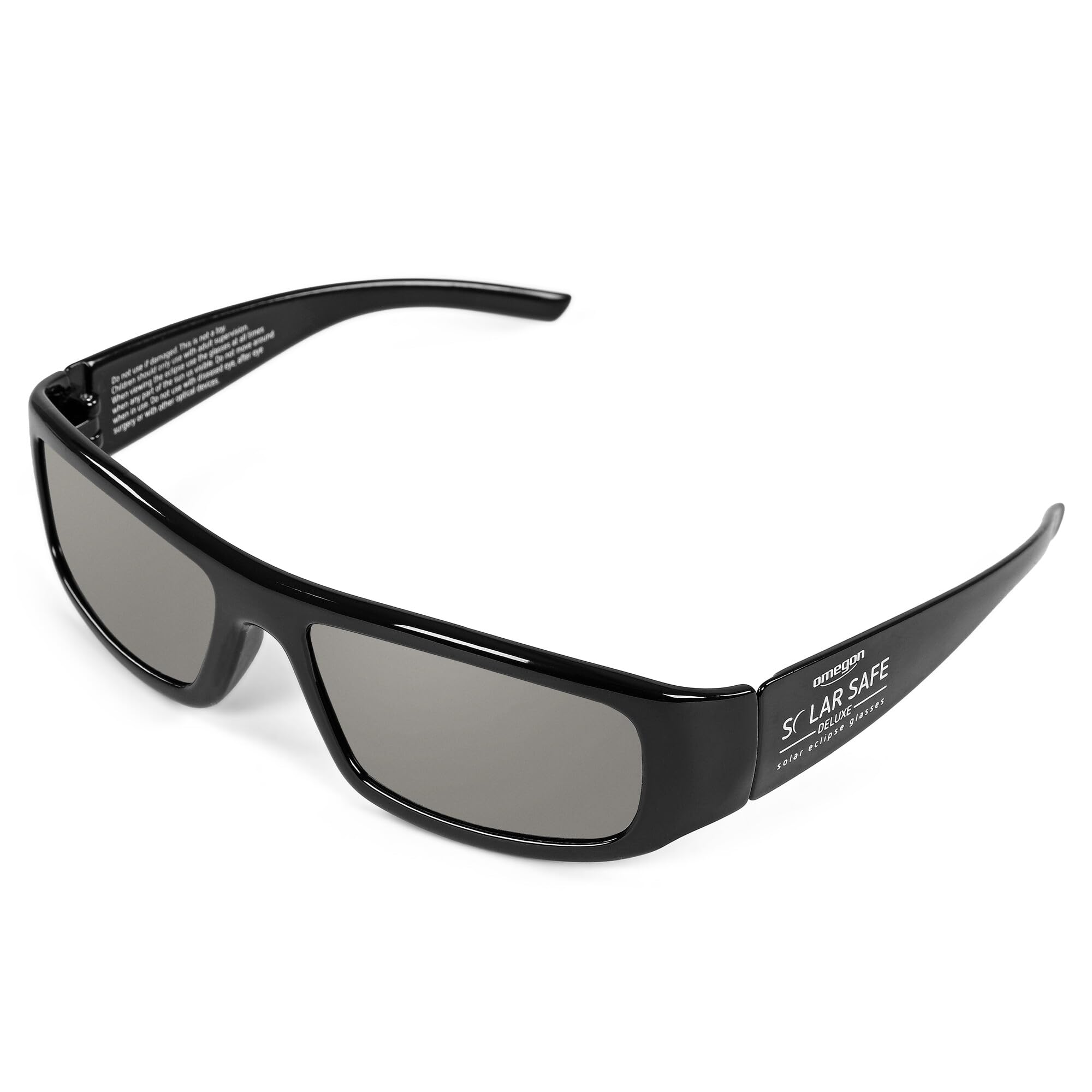 Omegon Lunettes à éclipse Solar Safe Deluxe | Observation Premium | Conforme ISO 12312-2 | Réutilisables | Design élégant | pour l'éclipse Solaire 2026