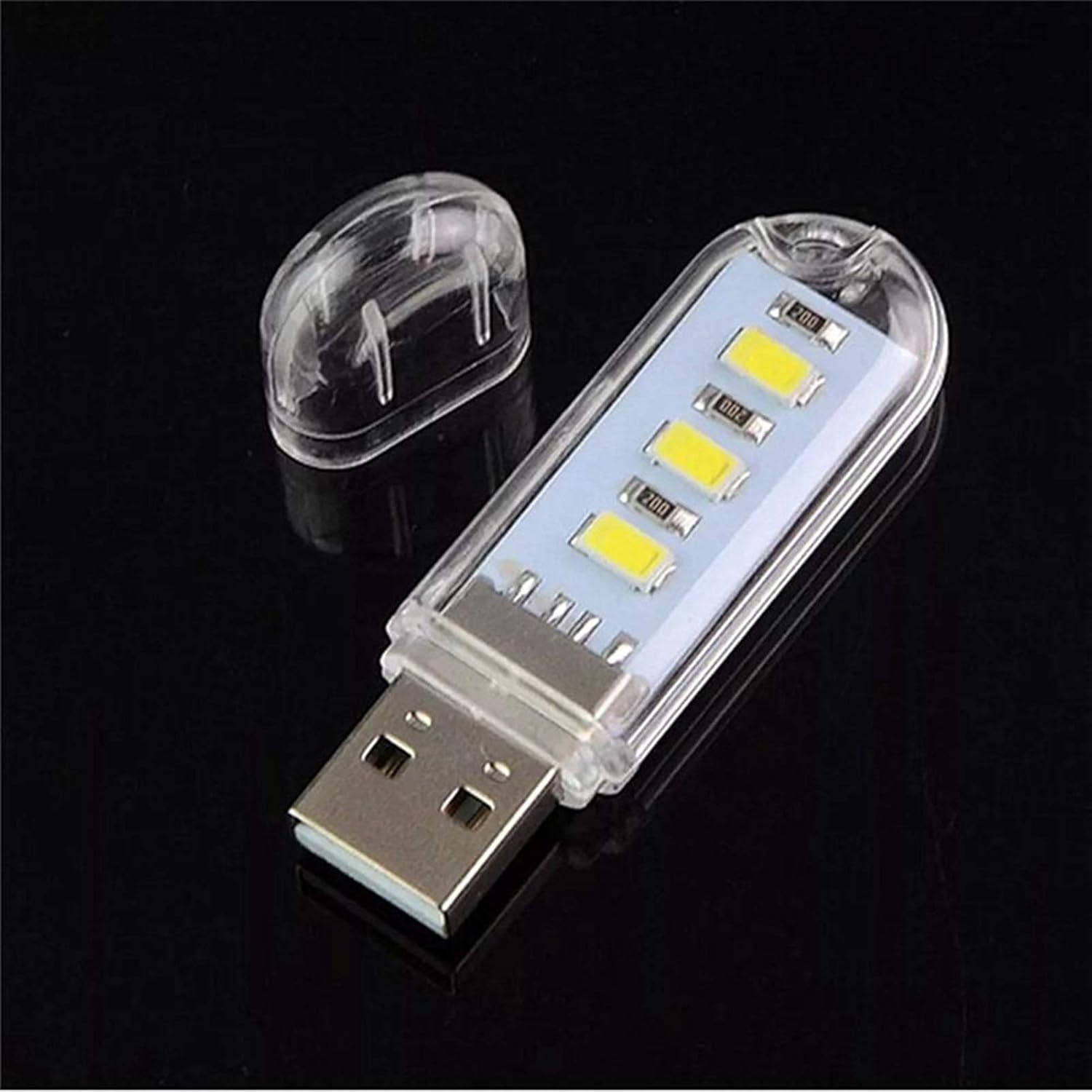 USB Mini LED Light, Keychain Lights Lamp Portable Energy Efficient Kids Child Night USB Laptop Keyboard Light, 5V LED Keychain Lamp, 10-Pack (Color : Cool White)