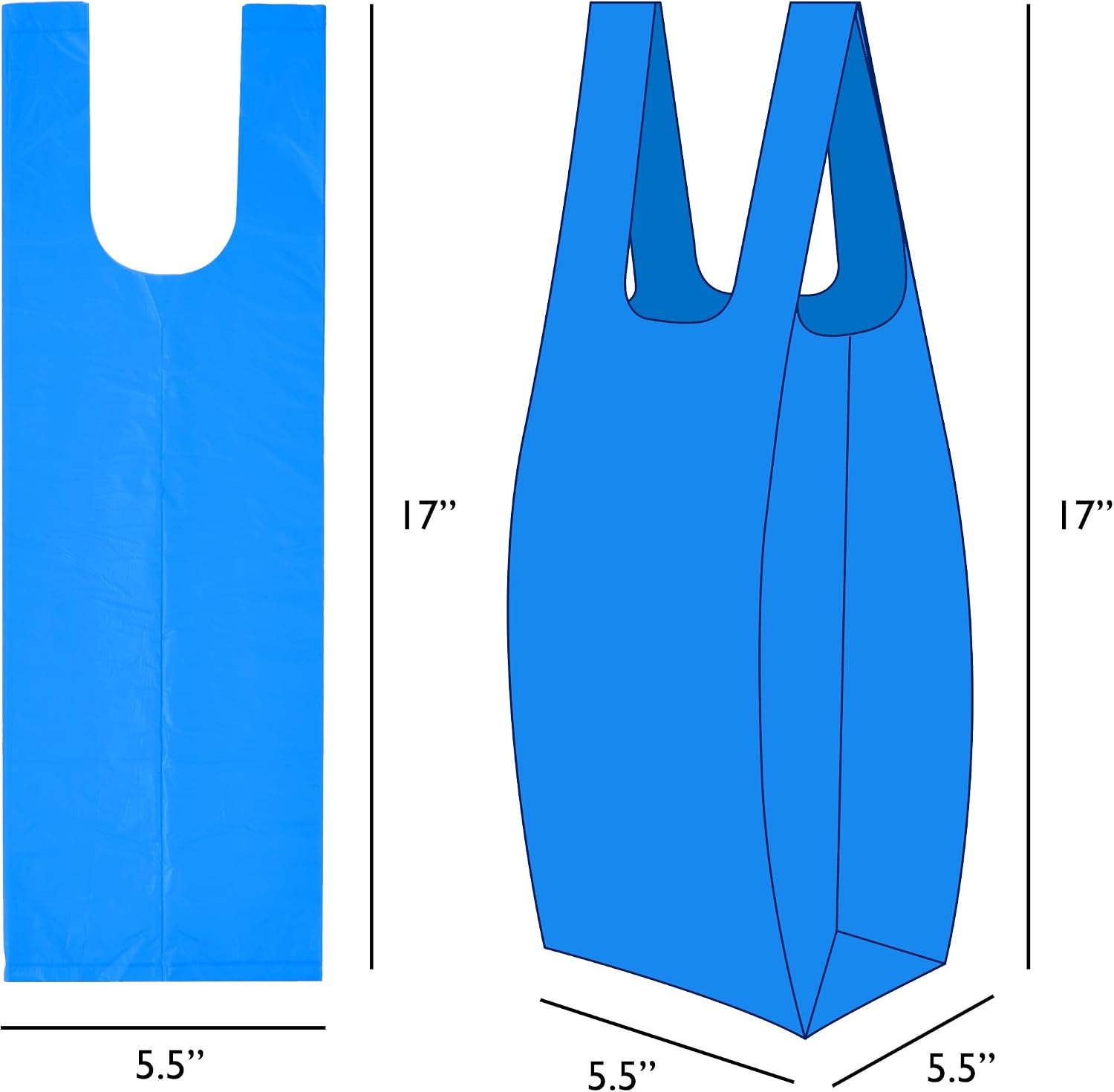 Duffel Dog Bag Holder & 228 Large Dog Waste Bags on a Roll with Easy Tie Handles, Extra Thick and Strong Poop Bags, Scented (BlueStriped/Blue)