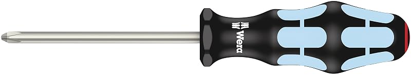 Chave de Fenda Phillips Wera Kraftform Stainless 3350 PH2, Ponta Lasertip, Haste de 100 mm, Aço Inoxidável
