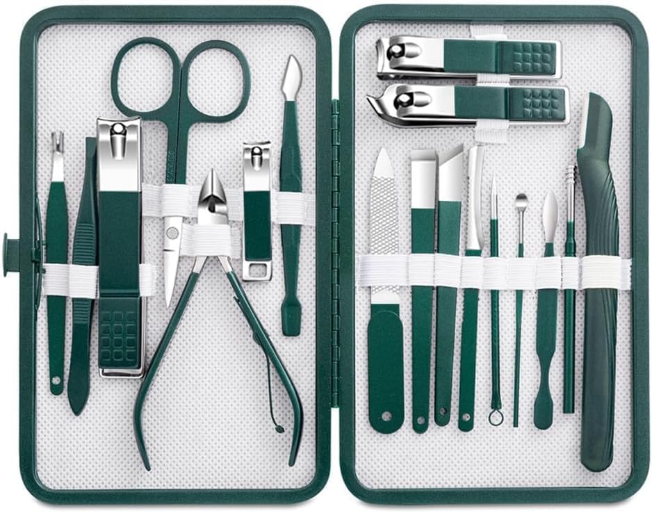 18-in-1 Manicure Set Complete Nail Care Kit with Professional Grooming Tools, Portable Storage Case for Manicure, Pedicure, Nail Trimming, Cuticle Care and Personal Grooming for Men & Women-image-26