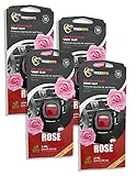 TrexNYC Air Fresheners Vent Clips, Essential Car Odor Eliminator, Perfect Scented Car Accessories, For Long Lasting Fragrance up to 30 days, 0.07 FL.OZ (Rose, 4 Packs)