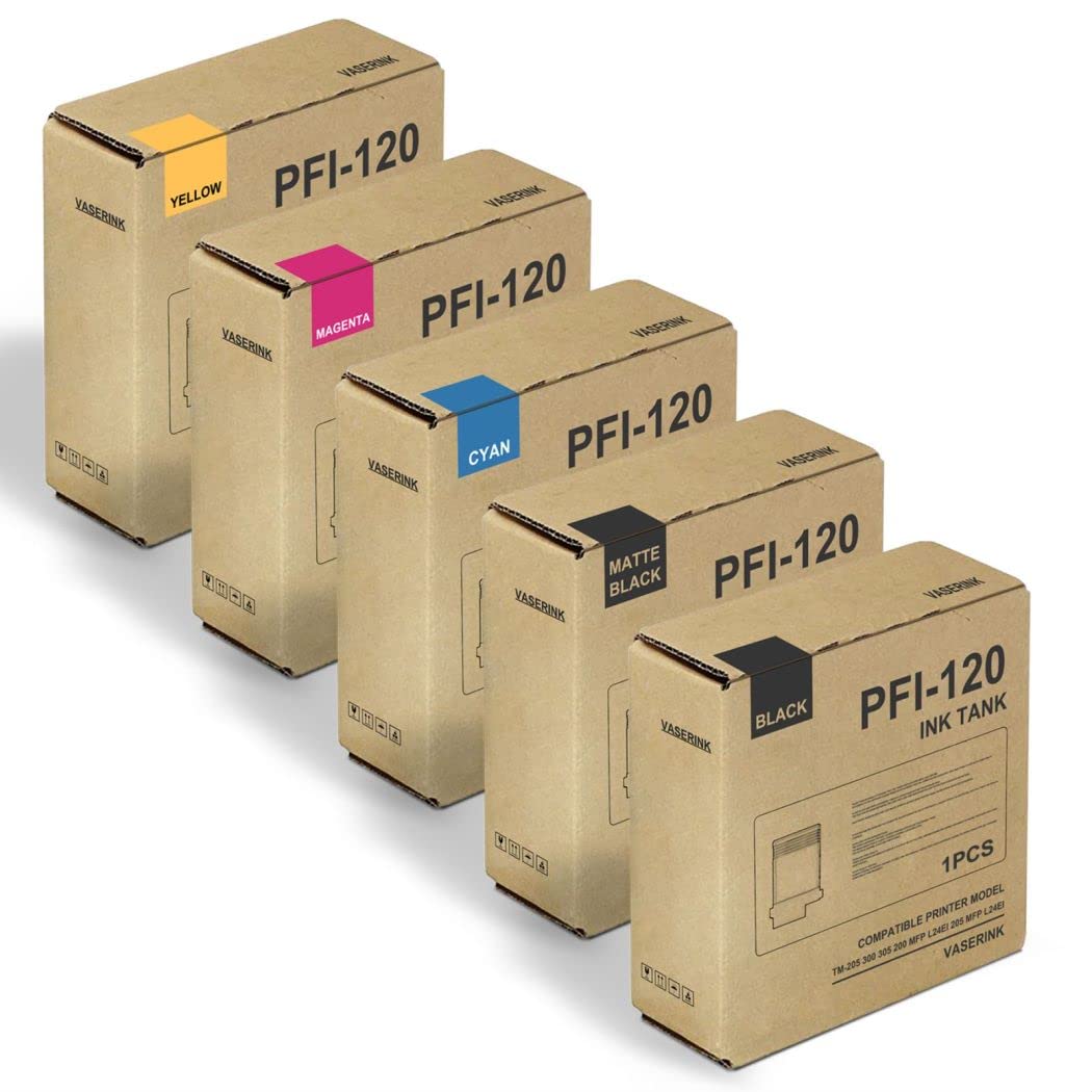 Amazon.com: PFI-120 Ink Cartridges Set (5 Pack Black/Matte
