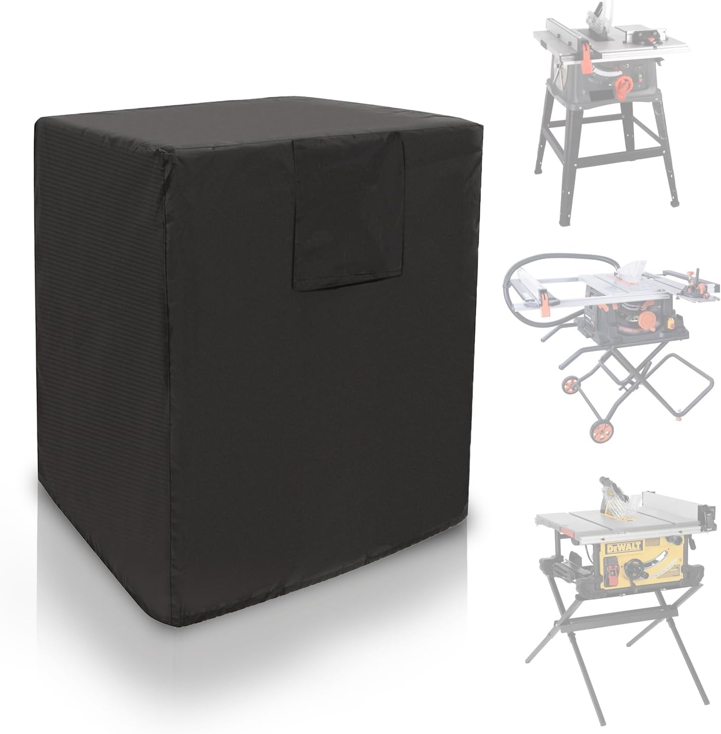 Table Saw Cover,Guard Outdoor Wood Planers Dust Waterproof Parts | Tablesaw Tool Storage Accessories Effective Portable Oxford Covers,Fit for Most Table Saw and Miter Saw (Black, 24*24*30)