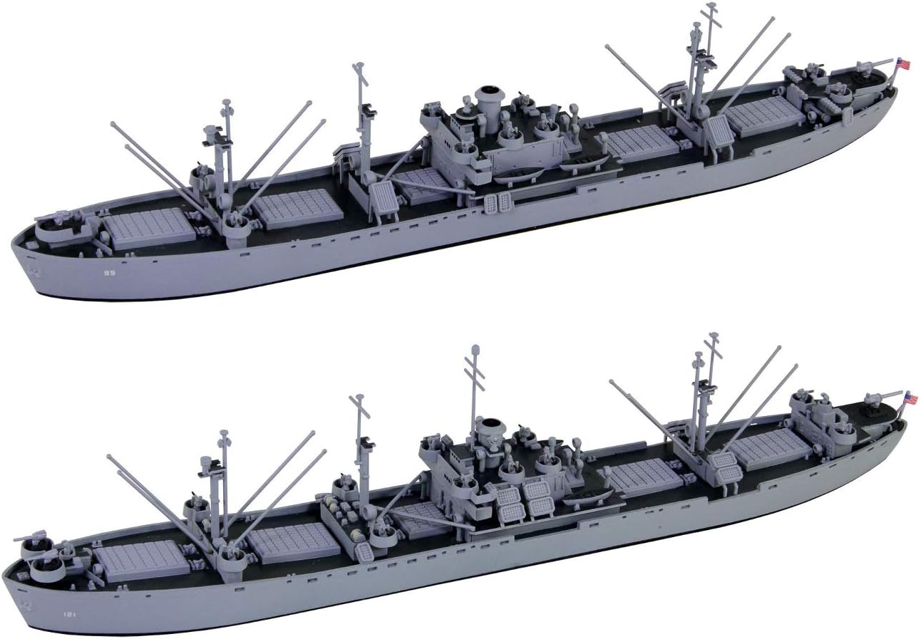 Pit Road ML21 1/700 Skywave Series US Navy Cargo Ship (AK-99 Boot/AK-121 Zabic) Liberty Ship Set of 2 Plastic Model