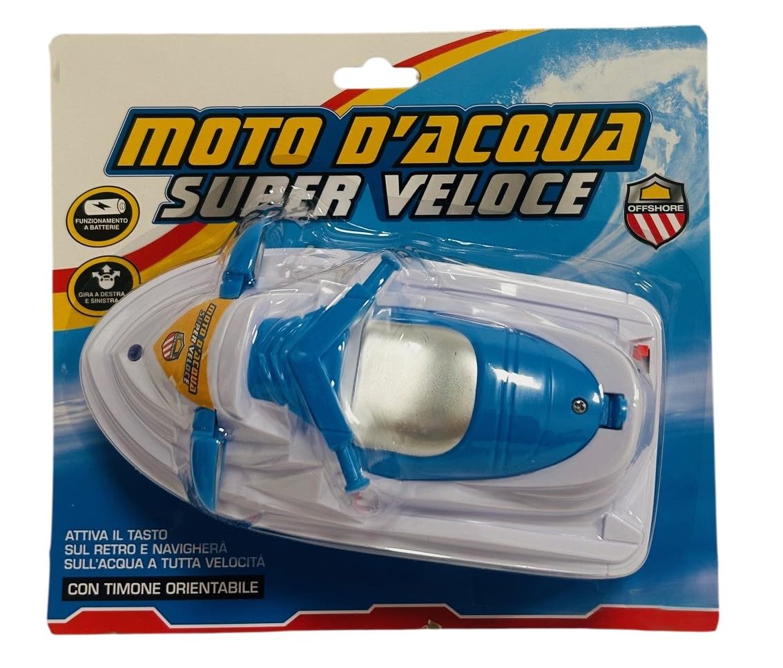 Generico Lancha de juguete a batería, moto de agua, Jet Sky, barco de juguete que funciona con lancha a pilas, súper rápido, 17 cm, juguete para niños, barco a motor eléctrico, juego Sea Race