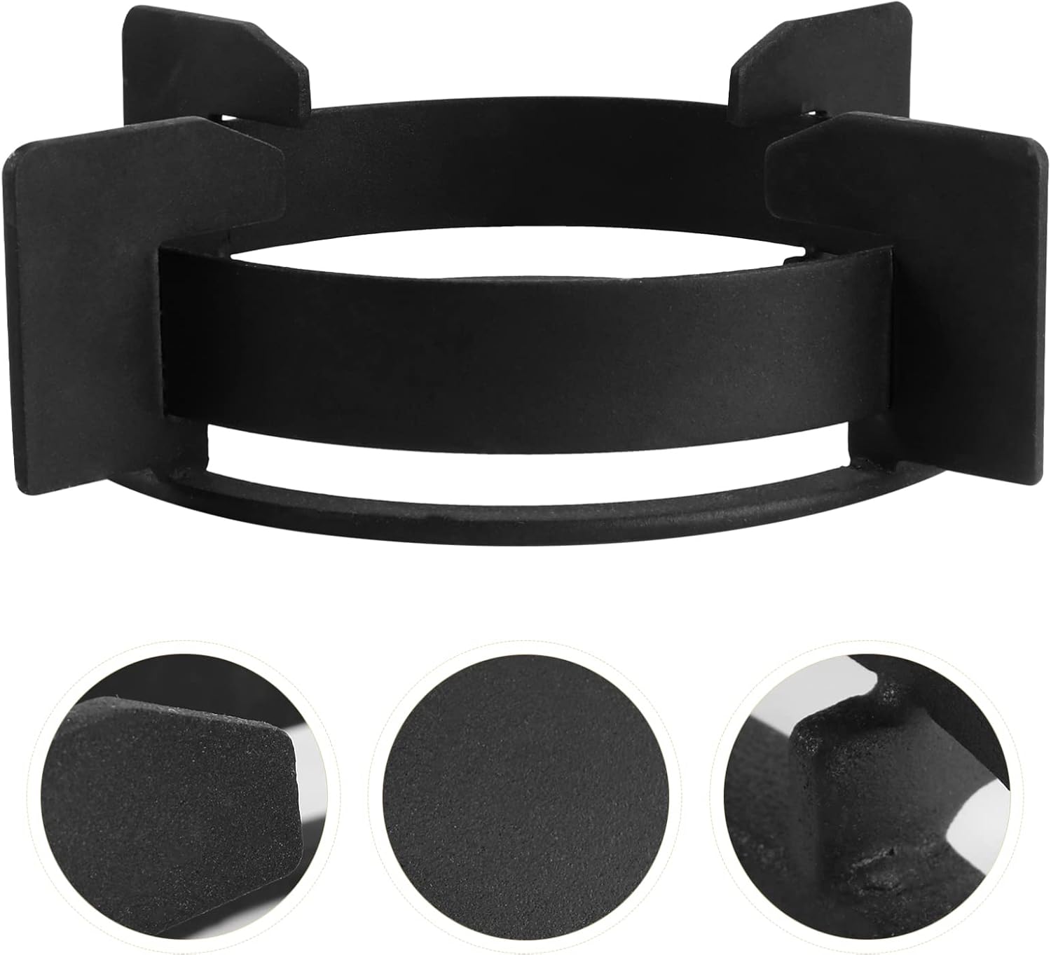 Kichvoe Cast Iron Wok Pan Support Rack Heavy Duty Stove Accessory for Gas Hob Non- Design Easy to Install Kitchen Cookware for Cooking