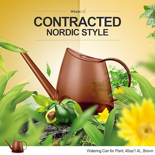 Miniatura 50 de WhaleLife Regadera interior para plantas de bonsái de casa (1.4L, verde)