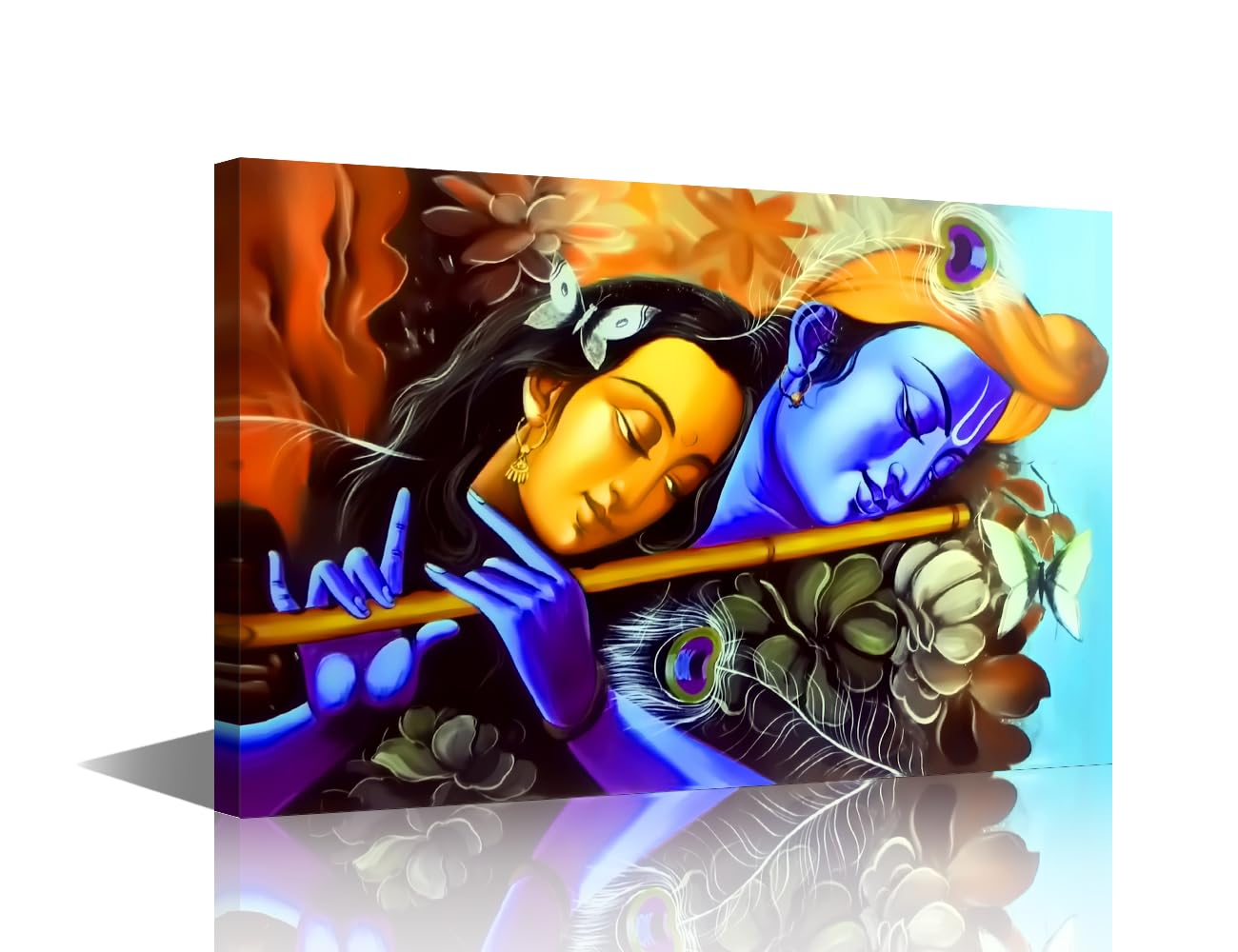 TISHIRON Abstract Canvas Wall Art Wall Decor Hindu God Hinduism Picture Print Modern Artwork For Living Room Bedroom Home Rustic Decoration Framed Ready to Hang 18x12in โ image 1