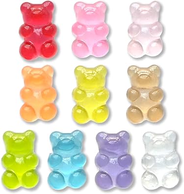 Alphabet Number Gummy Bears Soccer Tennis Doughnut Fruit Peace Love Shoe Charms for Croc Clog Sandals Bracelets Decoration