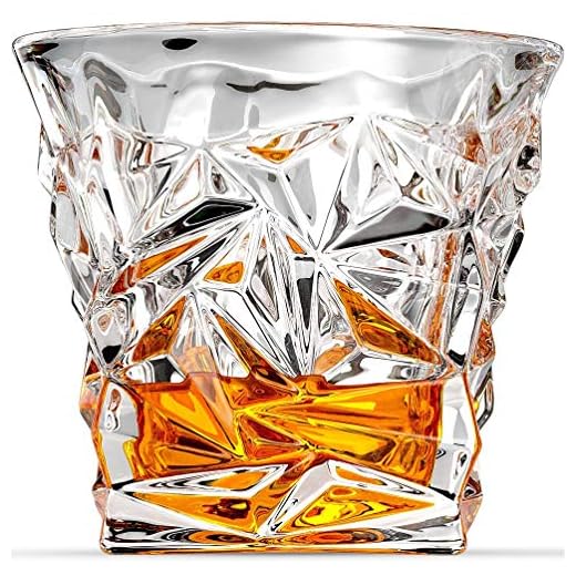 Ashcroft Fine Glassware Diamond Whiskey Glasses, Old fashioned Glasses, Set of 2 for Liquor, Bourbon, Scotch, 10 ounce Whiskey Tumbler, Diamond Cut Lowball Glasses