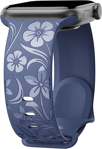 Correa de reloj compatible con Apple Watch Band de 1.49, 1.57, 1.61, 1.65, 1.73, 1.77 y 1.77 pulgadas, correa de diseñador de flores silvestres