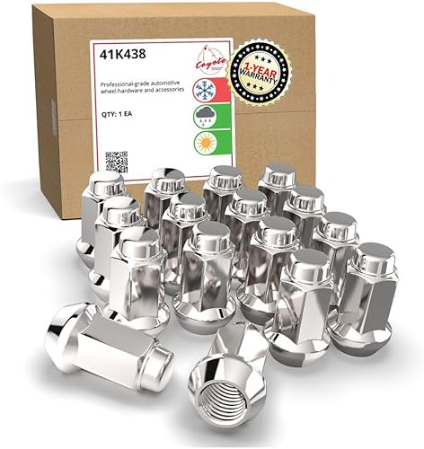Wheel Accessories Parts 16 tuercas de rosca M10x1.25 Bulge Bellota de 1.26 pulgadas de largo, cromadas, 0.551 in, hexagonales, para Artic Cat