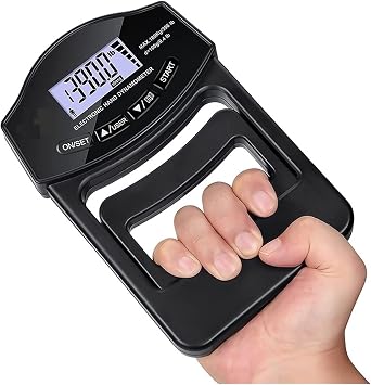 Hand Grip Tester, 396lbs/180Kg Digital Hand Dynamometer Hand Strength Meter USB LCD Screen Hand Grip Dynamometer Digital Force Gauge Tester Meter