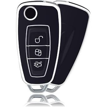 OFFCURVE Key Case Car Key Case Key Cover Key Case Key Protective Case Fits Mondeo Fusion Fiesta Kuga Ecosport Focus Escort Galaxy Transit Ranger Tourneo Custom Bantam
