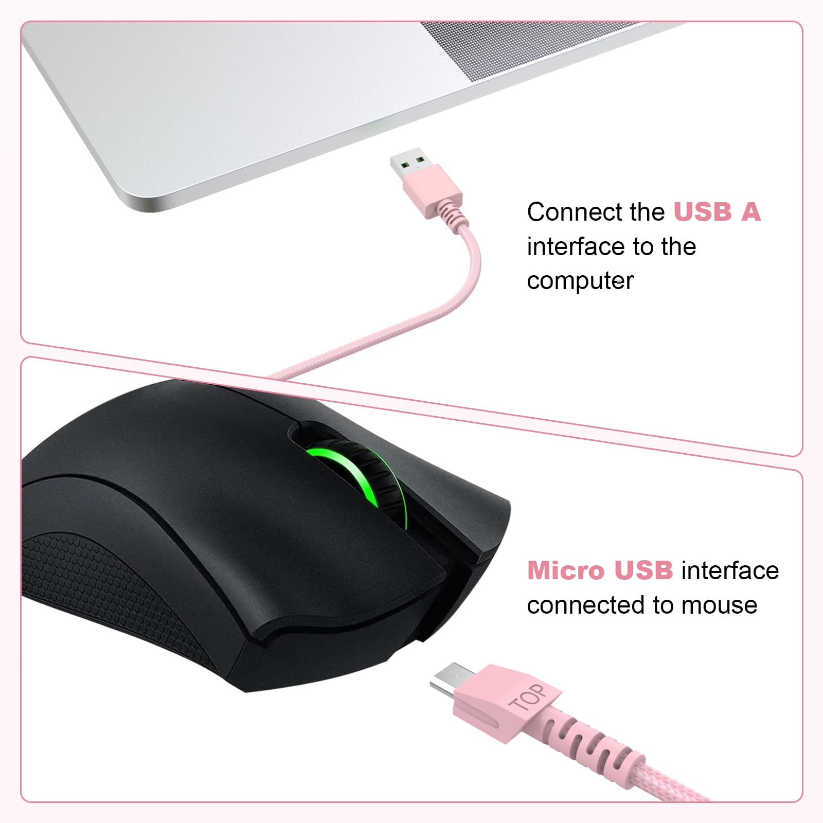 Amazon.co.jp: 交換用ワイヤレスマウス充電ケーブル Micro USB充電器