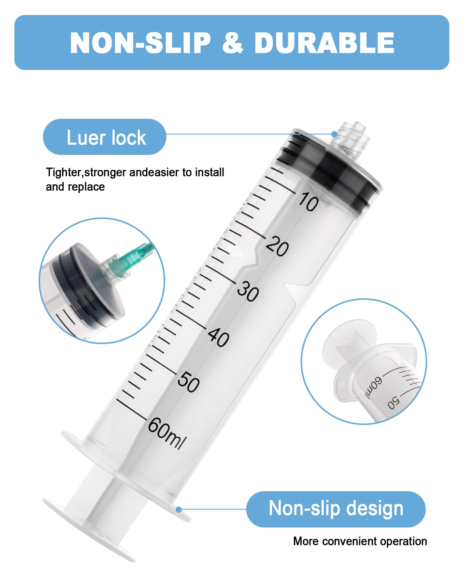 60mL Syringes without Needle, Sterile, Individually Wrapped — Amazon image 6