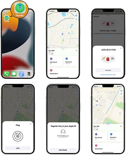 Miniatura 5 de YOMTOVM Localizador de llaves inteligente portátil, rastreador Bluetooth, localizador de seguimiento GPS, compatible con iOS Find My Phone Smart