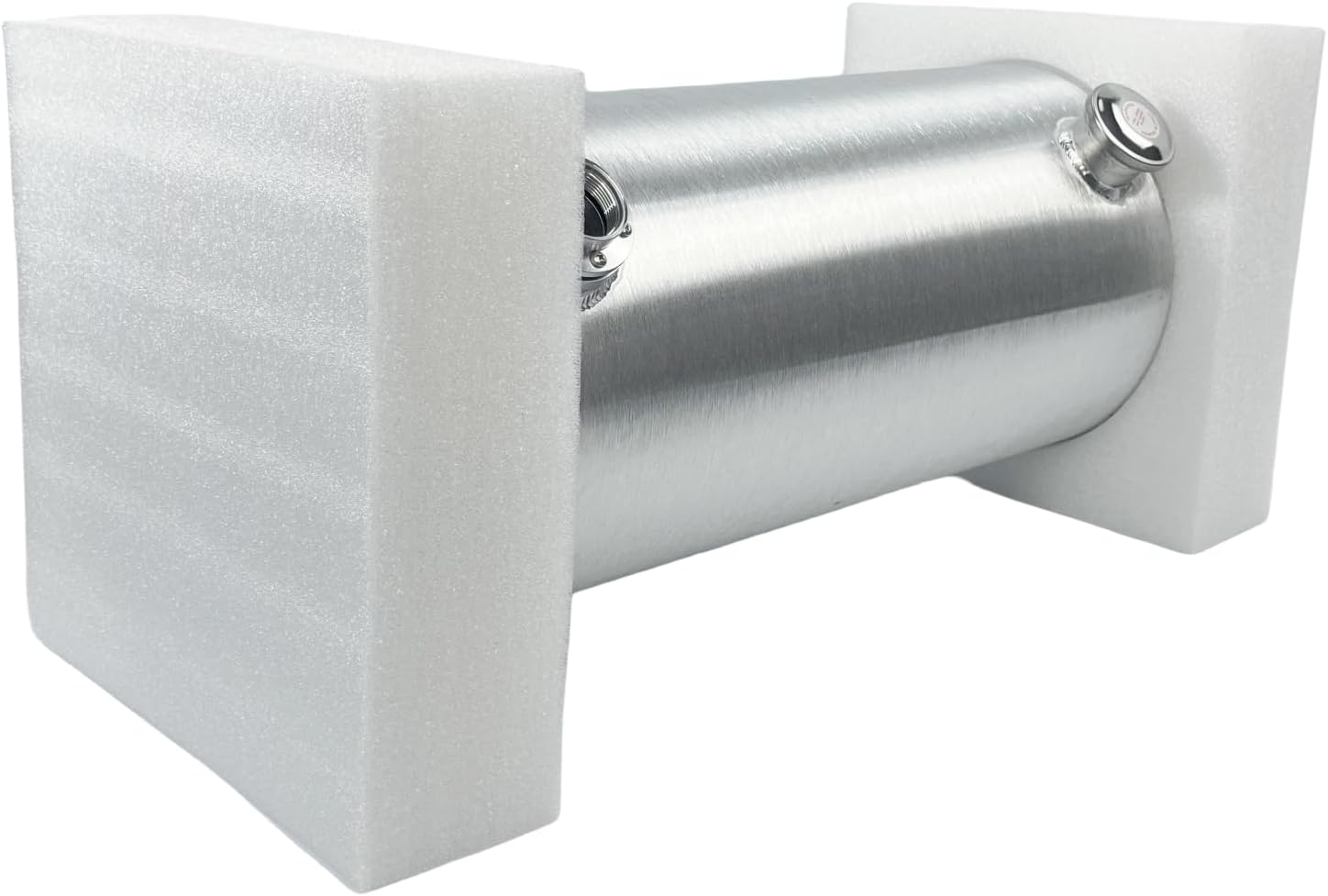 JSD 14.5 Gallons 12" x 30" Aluminum Auxiliary Spun Round Fuel / Gas Tank With Level Gauge 1/4" NPT Outlet