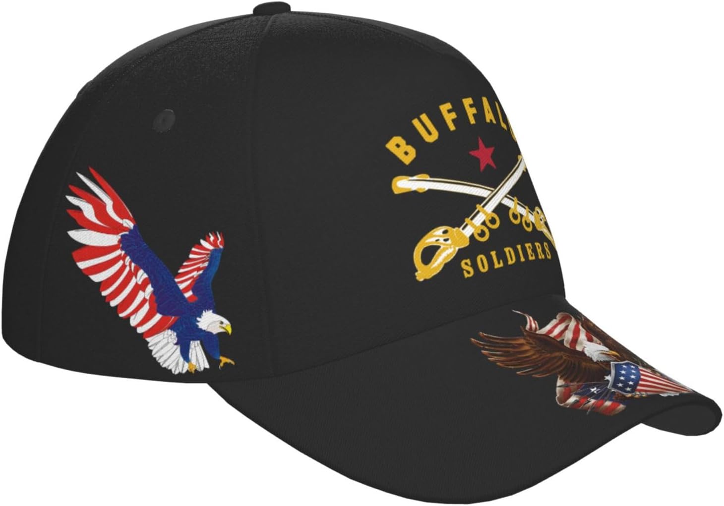 Buffalo Soldier America History Hat Adjustable Baseball Cap for Men Women Dad Hat - Image 5