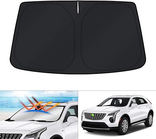 KUST Parasol para parabrisas para Cadillac XT4 2019-2025, accesorios para ventana, protector de visera plegable, bloquea los rayos UV y mantiene tu