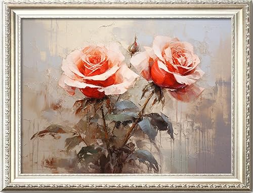 Miniatura 33 de Leczany Kit de estampado de punto de cruz para adultos o niños, hermoso paisaje junto al río, patrones de bordado de bricolaje, kit de manualidades