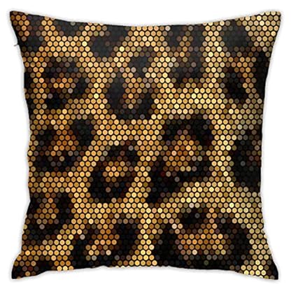 Kissenbezüge, Leopardenmuster, Gepunktet, Neonhell Kissenbezug Doppelseitige Dekokissen Kissenbezüge Quadratische Sofakissen Bezug Für Bauernhaus Bed Cafe 45X45cm
