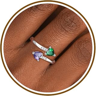Valentines Day Gifts for Her, Birthday Gifts for Women Non Tarnish Gold Rings Adjustable 1-12 Birthstone Rings Birthday Gift for Wife Mom Stocking Stuffers Promise Ring Anniversary Wedding Jewelry