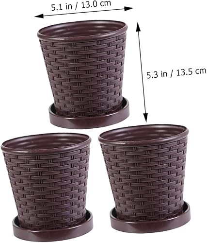 Miniatura 2 de CIYODO 3 juegos de macetas para el hogar, macetas para decoración al aire libre, macetas de jardín, macetas para suculentas, suministros de jardín,