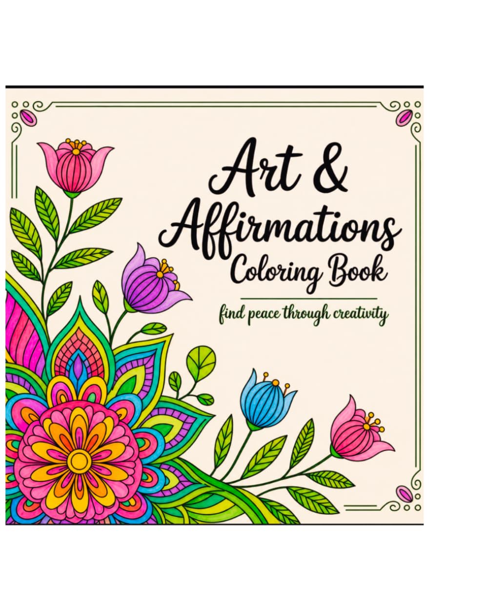 Art and Affirmations Coloring book: Find peace through creativity
