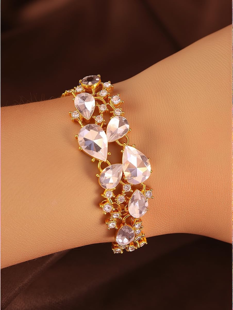 Silver Prom Jewelry Wedding Shine Brightly Prom Costume Brides Necklace Earring Bracelet Set Bridesmaid Dainty Rhinestone Jewelry Party Accessorie - Image 7